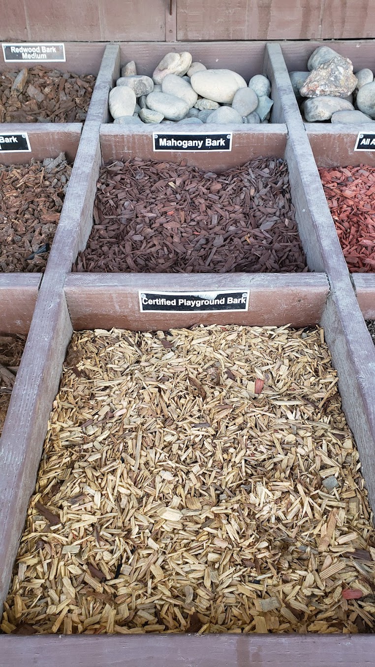 Mahogany bark and playground materials